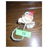 VINTAGE RUBBER CLOWN HEAD PICK