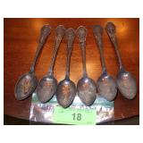 (6)  1933 CHICAGO WORLS FAIR SOUVENIR SPOONS