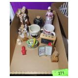 FIGURINES, MUGS, MINI FIGURAL CANDLES, ETC