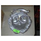 PEWTER? SANTA CLAUS DISH