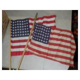 2 VINTAGE 48 STAR PARADE FLAGS