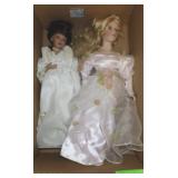 2 PORCELAIN DOLLS (1) 2000 AVON)