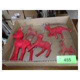 VINTAGE FLOCKED CHRISTAMS REINDEER