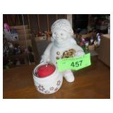 LENOX SNOWMAN'S GLOW VOTIVE HOLDER