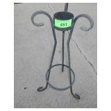 WROUGHT IRON GAZING BALL HOLDER?  22 1/2'