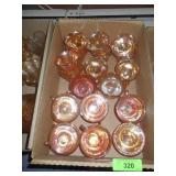 VINTAGE MARIGOLD NORMANDIE LATTICE CUPS & SHERBETS