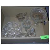 ASST. VINTAGE GLASSWARE- CRUET, CREAM & SUGAR>>>>