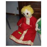 LARGE HANDMADE?  DOLL IN SANTA SUIT  41'