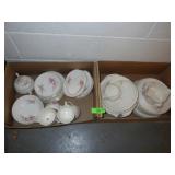VTG W.S. GEORGE PEACH BLOSSOM DISHES 22 CARAT >>>