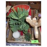 CHRISTMAS DECOR- SANTA BOX, WOODEN REINDEER, TREE>