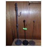 3 WREATH HOOK STANDS  (1 ADJUSTABLE)