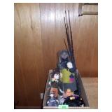 HALLOWEEN WITCH, CERAMIC CAULDRON BASKET, B.O.>>>