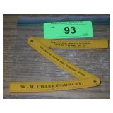 VINTAGE CELLULOID FOLDING ADVERTISING RULER >>>>>