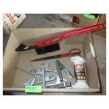 CLAMPS, UTILITY ROPE, SCISSORS, WINDSHIELD SCRAPER