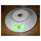 VINTAGE STONEWARE BUTTER CHURN LID W/ CRACK - SEE>