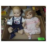 2 DANBURY MINT PORCELAIN DOLLS