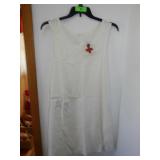 VINTAGE NURSES APRON? & RED CROSS PATCH