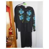 JESUS A DIAZ PANTS & EMBROIDERED JACKET (L)