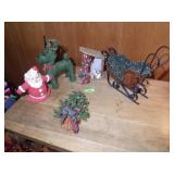 CHRISTMAS DECOR- SLEIGH, REINDEER, NATIVITY SCENE>
