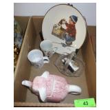 NORMAN ROCKWELL PLATE & MUG, ELEPHANT PITCHER,>>>>