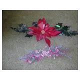 POINSETTIA SWAG (44'), DRIED FLOWER SWAG (30')