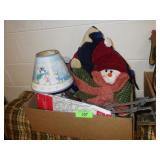 SNOWMAN LAMP, CHRISTMAS TREE SKIRT, OVER THE DOOR>