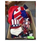 JULY 4TH PATRIOTIC DECOR- HAT, SOAP DISPENSERS>>>