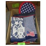 PATRIOTIC RUNNERS, DISH TOWELS, PLACEMATS