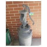 VINTAGE MILK CAN W/ CAST IRON PUMP ATTACHED
