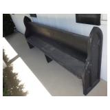 VINTAGE PAINTED CHURCH PEW 98'   **BRING HELP**