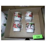 VINTAGE MCM STACKING CHRISTMAS MUGS