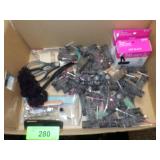 VINTAGE BRUSH HAIR ROLLERS & PINS, KNEE HIGHS,>>>>