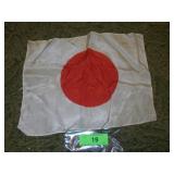 VINTAGE WWII SILK GOOD LUCK FLAG  13 x 10 1/4