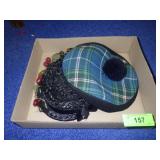 VINTAGE PICCADILLY NEWSBOY HAT (POM POM NEEDS >>>>