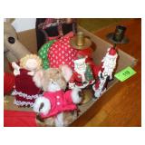 CHRISTMAS BL-  WOODEN SANTA CANDLE HOLDER, SANTA>>