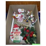 CHRISTMAS BL- CANDLE HOLDERS, S&P, FIGURINES, ETC