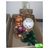 CHRISTMAS TREE DISH, SNOWMAN B.O. CANDLE, CANDLE>>