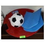 SNOW COASTER, PLUSH SOCCER BALL, FOAM FLOAT