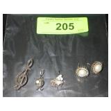STERLING (925) MUSIC NOTE PINS, PIANO CHARM, >>>>>