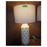 CERAMIC LAMP ON ACRYLIC BASE 30" TO FINIAL TOP
