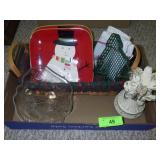 SNOWMAN PLATES, SANTA PLATE, LINED CHRISTMAS >>>>>