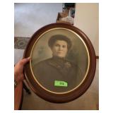 ANTIQUE HAND COLORED PORTRAIT 17 x 21