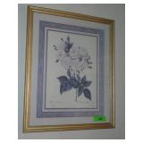FRAMED ROSE PRINT 17 1/2 x 22