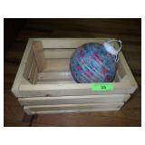 WOODEN CRATE (15 x 10 1/2 x 7 1/2), B.O. LANTERN >