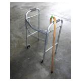 VINTAGE TRACTOR SUPPLY CO WALKING CANE, FOLDING>>>