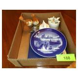 BURTON BIRD FIGURINE, PORCELAIN TRINKET BOXES, >>>