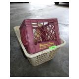 VINTAGE BOWMAN DAIRY MILK CRATE, LAUNDRY BASKET