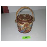 VINTAGE ASIAN SATSUMA MORIAGE BISCUIT JAR