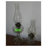 2 VINTAGE OIL LAMPS