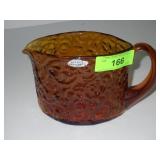 VINTAGE BLENKO AMBER PITCHER W/ ORIGINAL LABEL